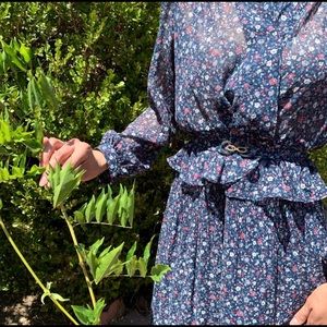 VINTAGE La’Mine 90s does 40s Peplum Dress